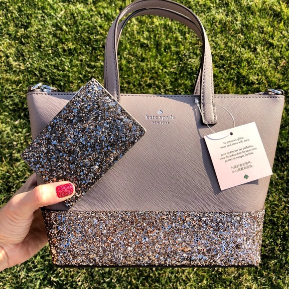 Kate spade glitter purse wallet set NEW